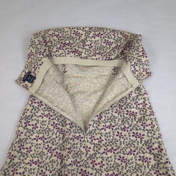 VTG Y2k Gap Strapless Tube Mini Dress Floral Stretch 6 Fairy Cottage - Picture 3 of 12